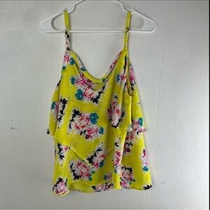 Torrid Yellow Floral Camisole Top